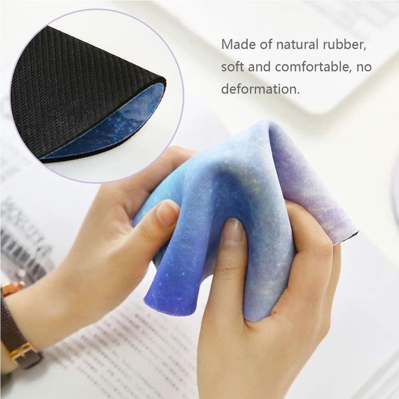 SpaceThemed Gaming Mouse Pad NonSlip Circle Design For Ultimate Precision And Comfort 0