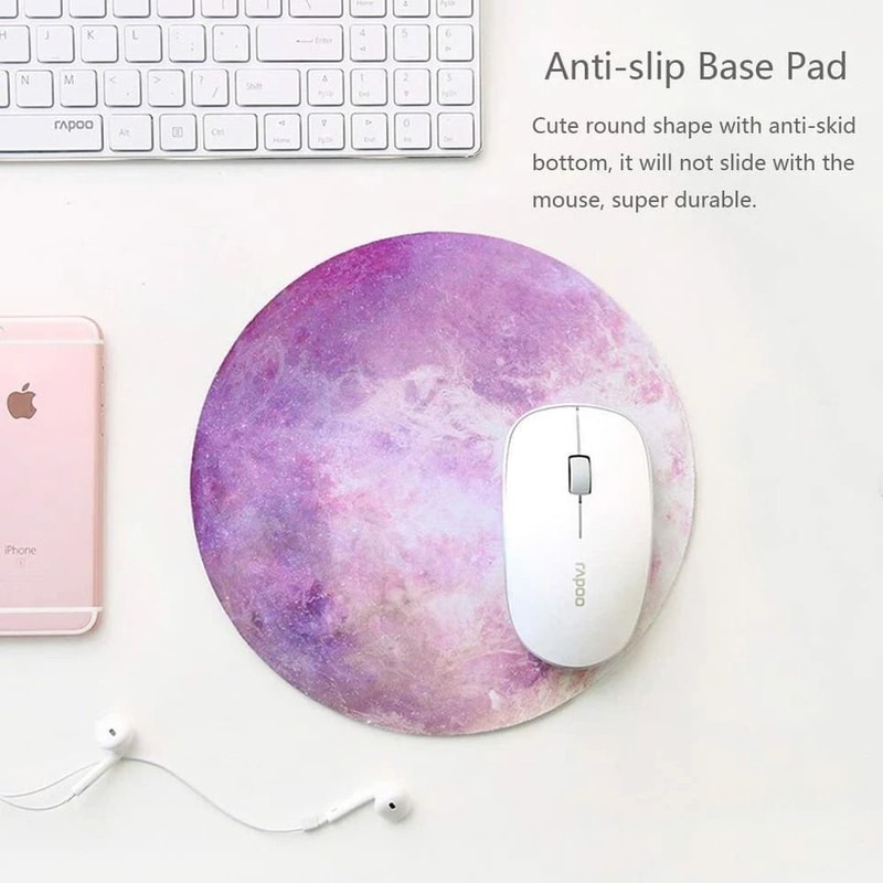 SpaceThemed Gaming Mouse Pad NonSlip Circle Design For Ultimate Precision And Comfort 5