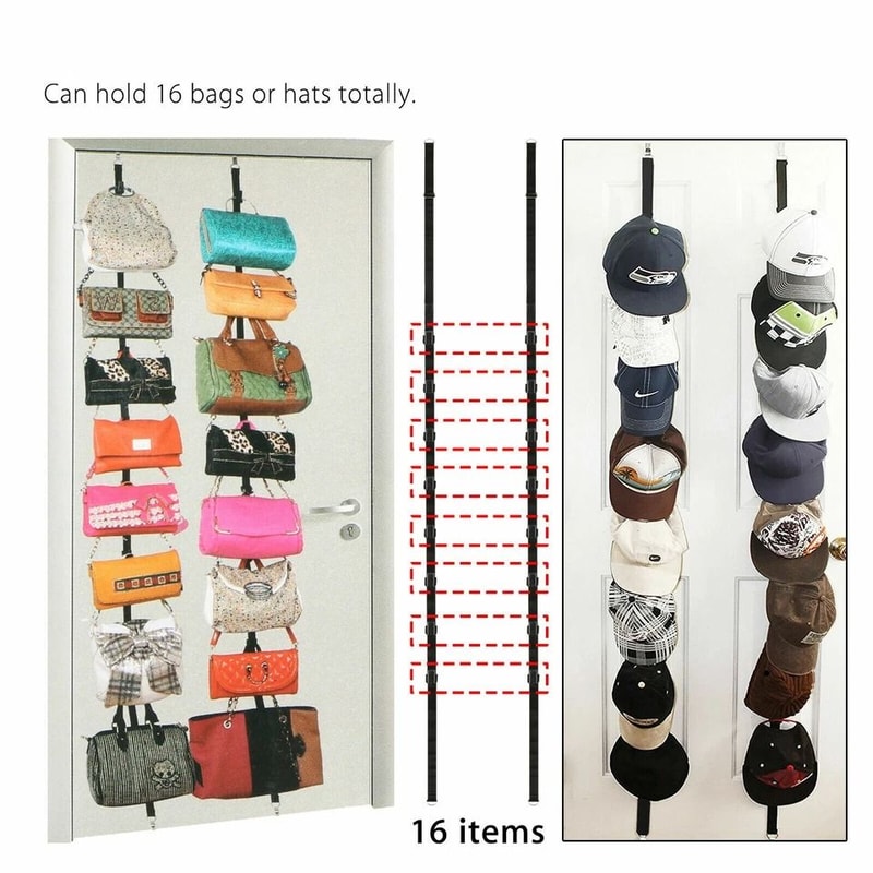 Cap Rack Closet Hanger OvertheDoor Baseball Hat Storage Organizer For Easy Hat Display And Organiz 9