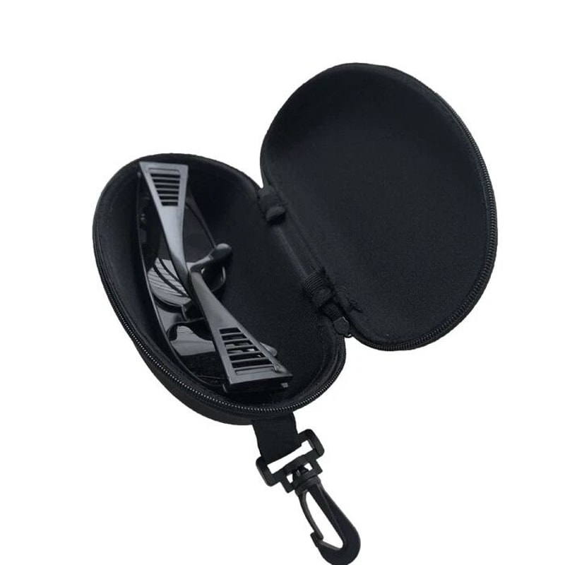 Portable Eyeglasses Sunglasses Case With Zipper And Belt Clip Durable Hard Case For Protection 1