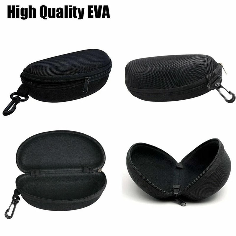 Portable Eyeglasses Sunglasses Case With Zipper And Belt Clip Durable Hard Case For Protection 4