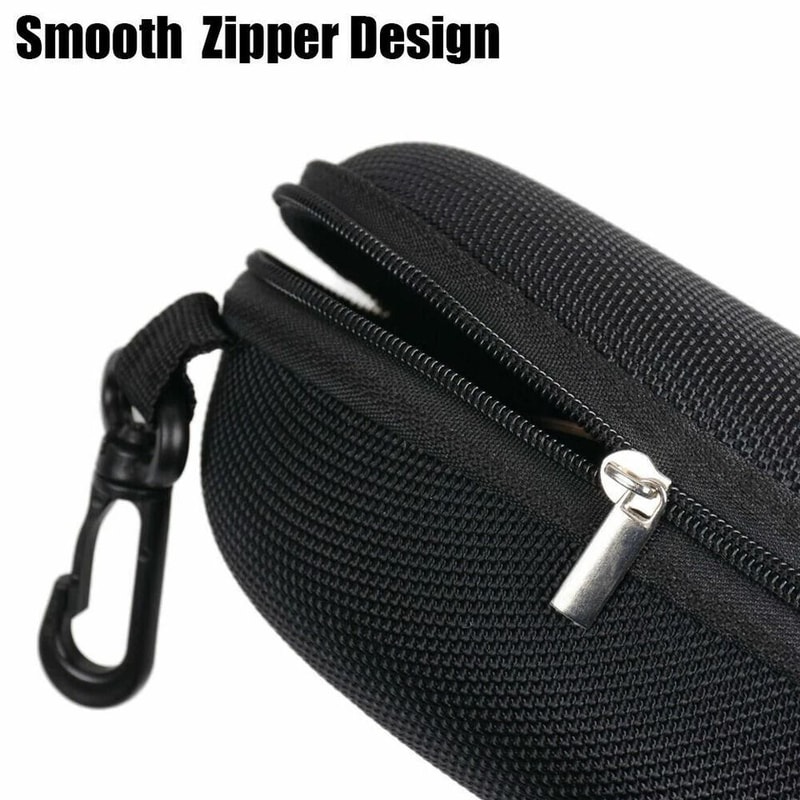 Portable Eyeglasses Sunglasses Case With Zipper And Belt Clip Durable Hard Case For Protection 6