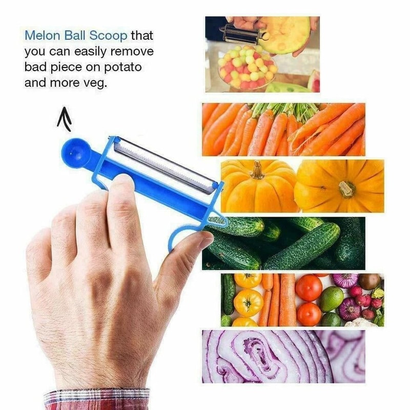 Magic Trio Peeler Set MultiFunction Vegetable Fruit Peeler With Julienne Tool 6
