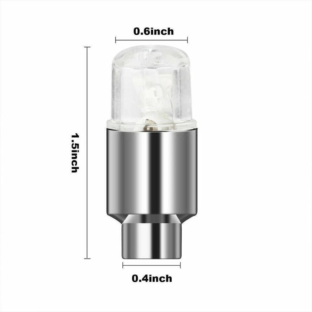 LED Valve Stem Lights For Cars Motorcycles And Bicycles Universal Tire Valve Cap Accessories 2