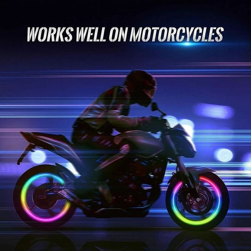 LED Valve Stem Lights For Cars Motorcycles And Bicycles Universal Tire Valve Cap Accessories 3