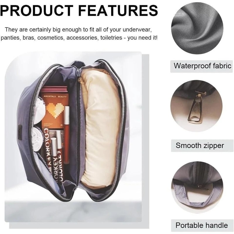 Travel Cosmetic Organizer Bag For Women Compact Waterproof Travel Essentials Case 8