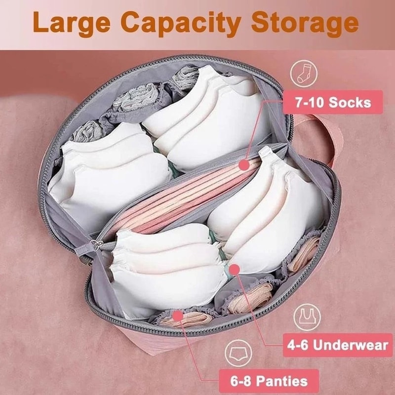 Travel Cosmetic Organizer Bag For Women Compact Waterproof Travel Essentials Case 9