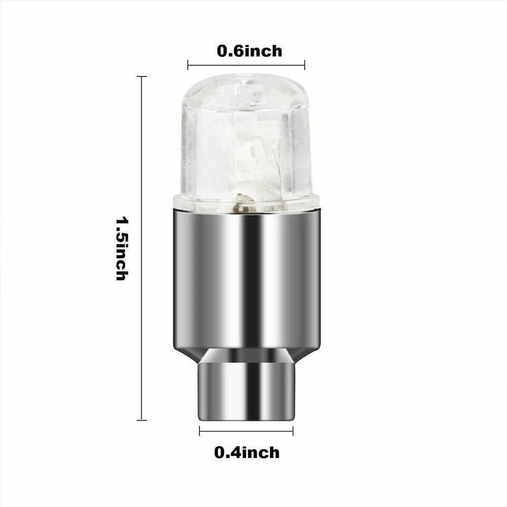 Colorful LED Tire Valve Stem Light Caps Set For Cars Motorcycles Bicycles More 1