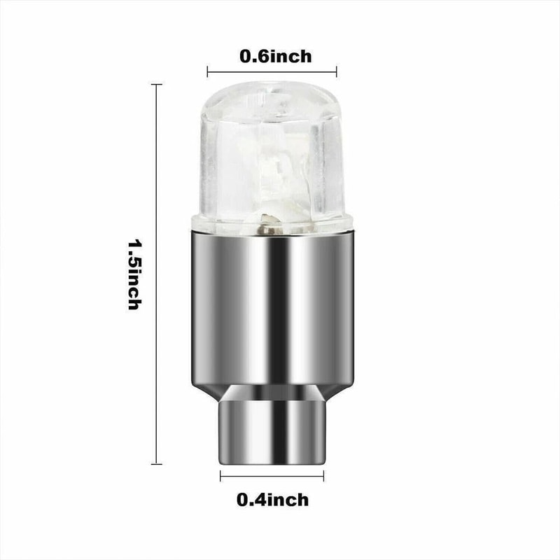 Colorful LED Tire Valve Stem Light Caps Set For Cars Motorcycles Bicycles More 1