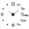 Large Mirror Wall Clock DIY Stickers For Office And Home Modern Decorative Timepiece 7