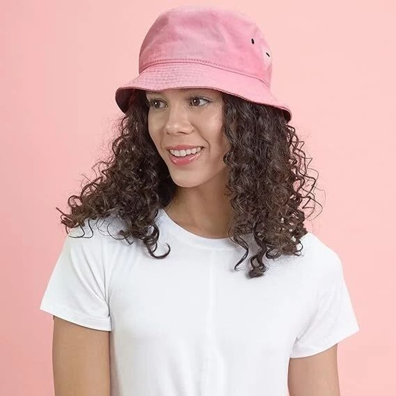 Pink Fisherman Bucket Hat Lightweight Breathable Summer Cap For Outdoor Fun 0