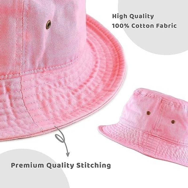 Pink Fisherman Bucket Hat Lightweight Breathable Summer Cap For Outdoor Fun 3