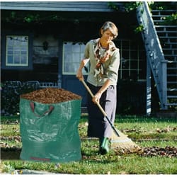 collapsible heavy duty garden waste bag – lawn & leaf storage bag, reusable plastic yard waste bag for outdoor