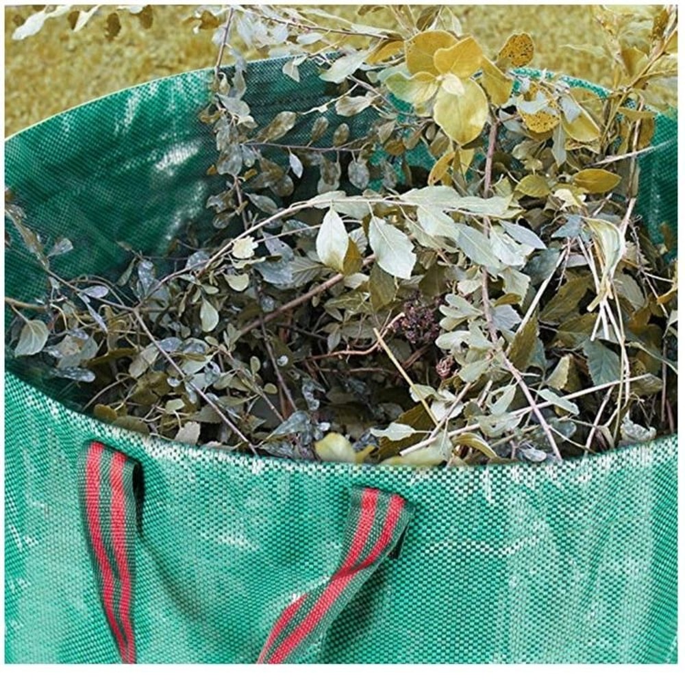 Collapsible Heavy Duty Garden Waste Bag Lawn Leaf Storage Bag Reusable Plastic Yard Waste Bag For 4