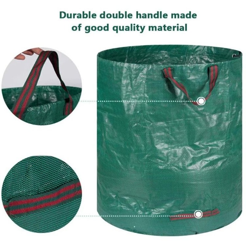 Collapsible Heavy Duty Garden Waste Bag Lawn Leaf Storage Bag Reusable Plastic Yard Waste Bag For 5