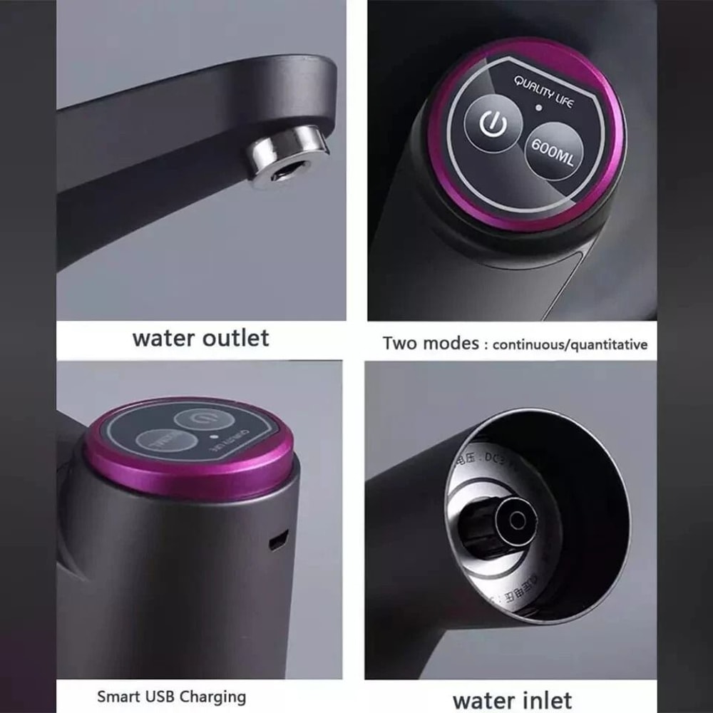 Electric Automatic Water Bottle Pump Universal Jug Dispenser USB Rechargeable 9