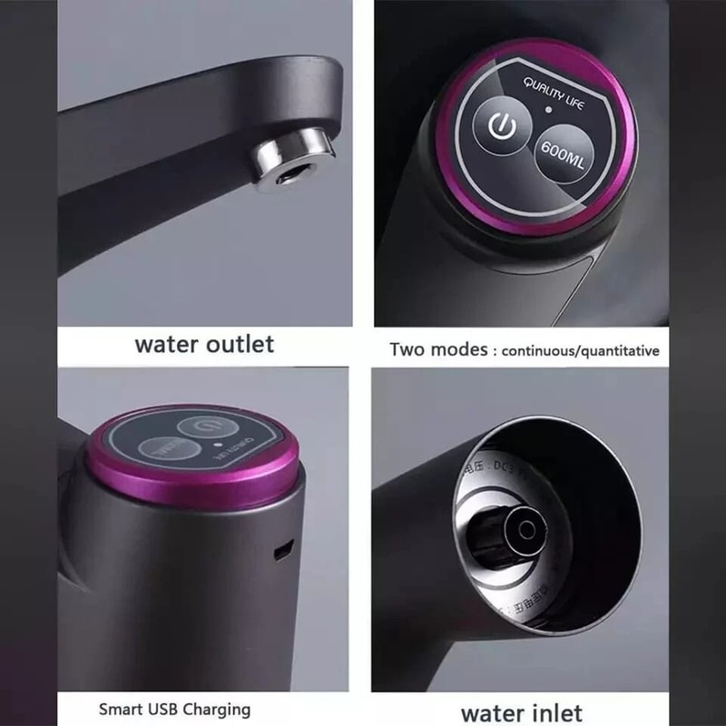 Electric Automatic Water Bottle Pump Universal Jug Dispenser USB Rechargeable 9