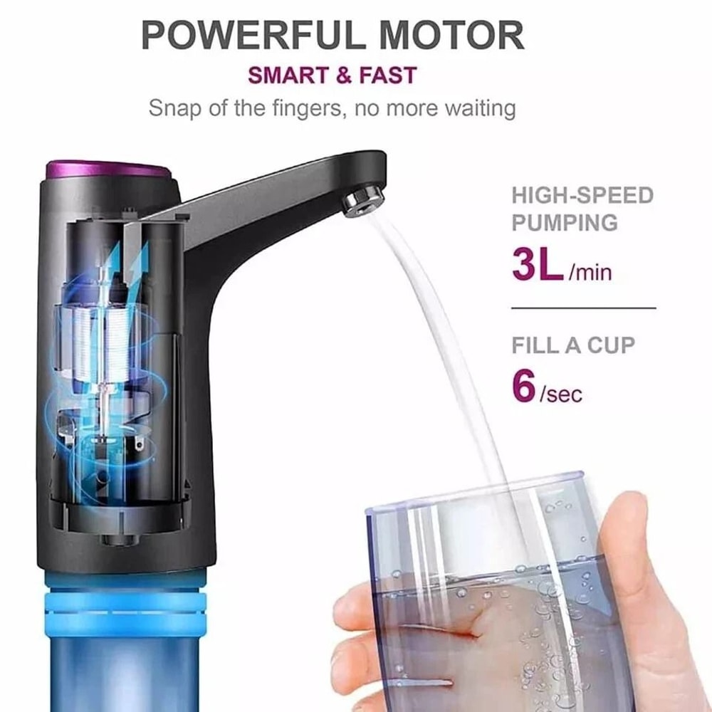 Electric Automatic Water Bottle Pump Universal Jug Dispenser USB Rechargeable 5