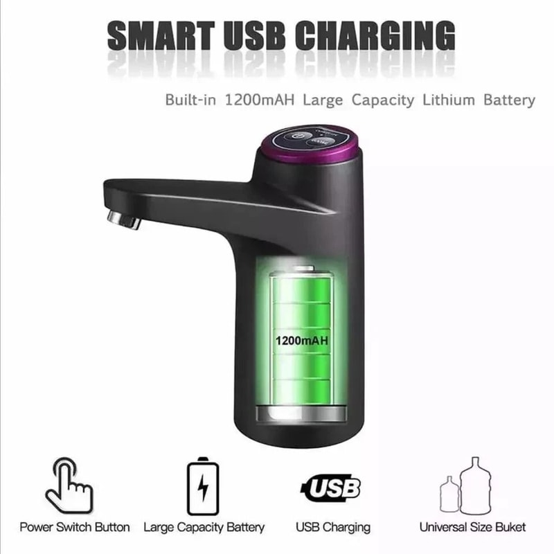 Electric Automatic Water Bottle Pump Universal Jug Dispenser USB Rechargeable 8