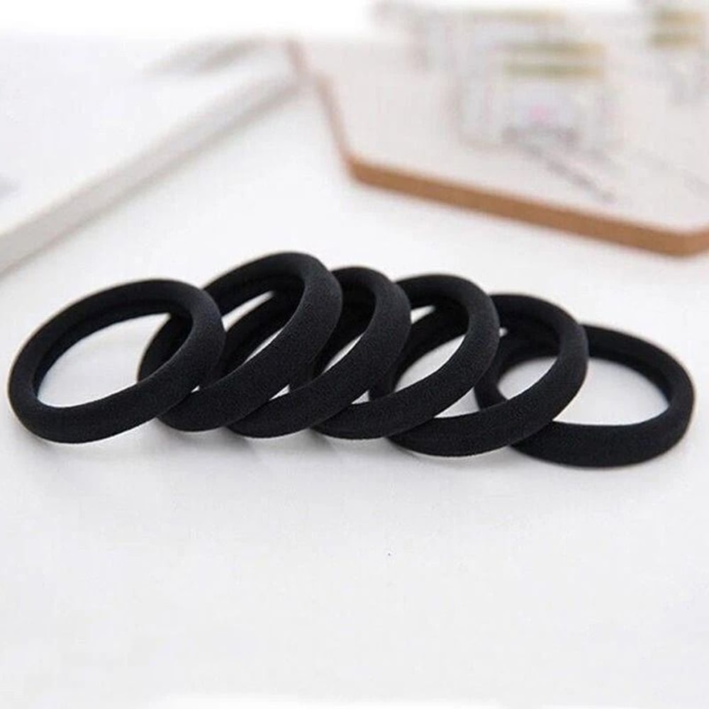 Think Hair Ties Small Seamless Hair Bands Elastic Ponytail Holders 10