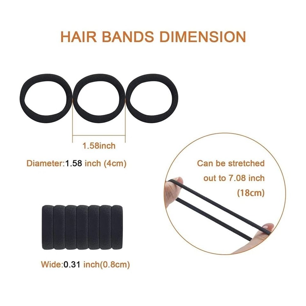 Think Hair Ties Small Seamless Hair Bands Elastic Ponytail Holders 4