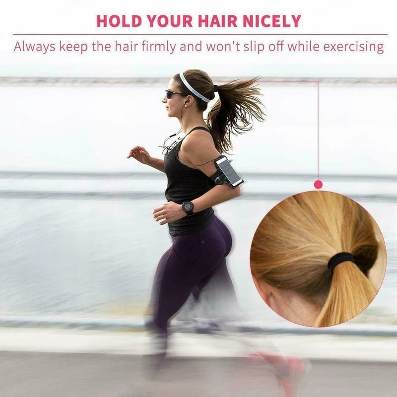 Think Hair Ties Small Seamless Hair Bands Elastic Ponytail Holders 5