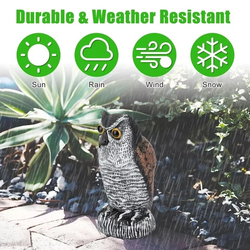 Owl Decoy Statue Bird Scarecrow For Garden And Yard Pigeon Repellent 1