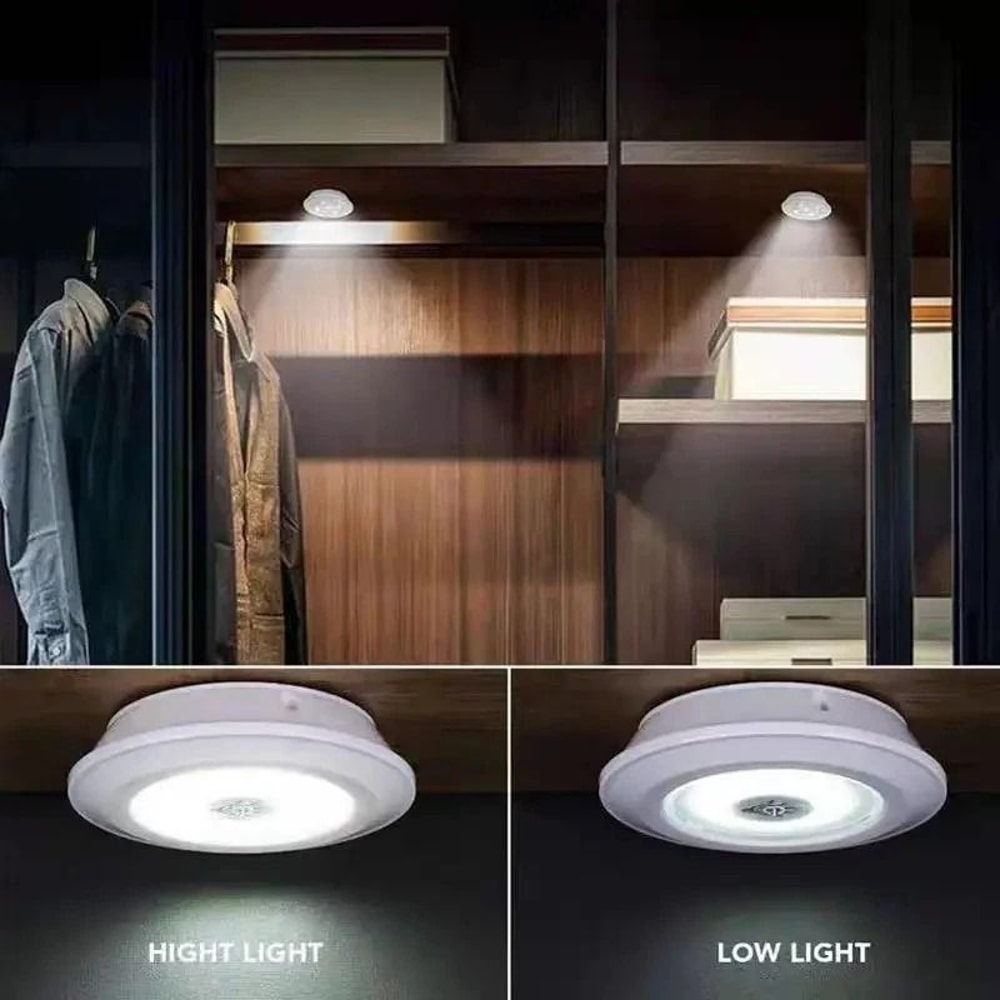 LED Puck Light Wireless Under Cabinet Lighting Kit Perfect For Kitchen Counter Cabinet Wardrobe L 6