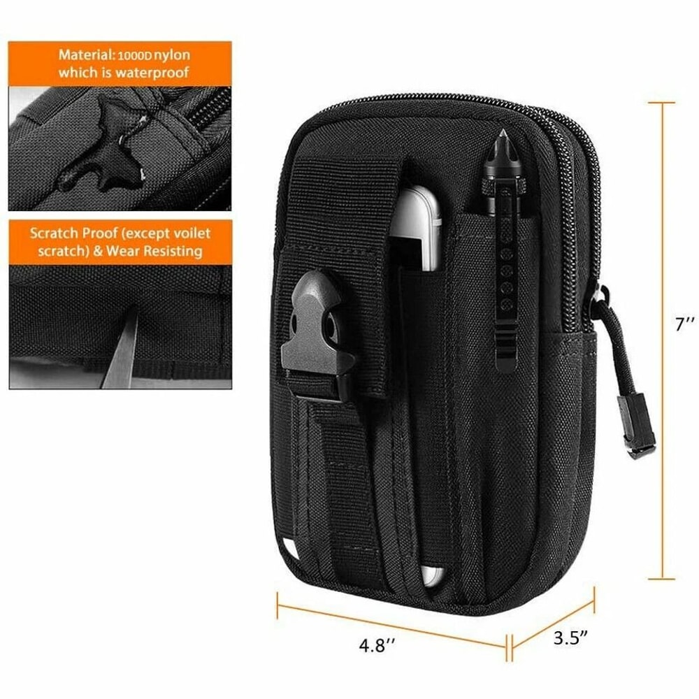 Tactical Waist Bag Fanny Pack For Hiking Camping Durable Military Phone Pouch 3