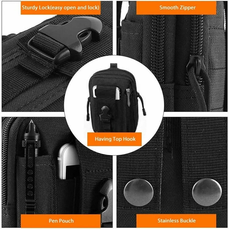 Tactical Waist Bag Fanny Pack For Hiking Camping Durable Military Phone Pouch 5