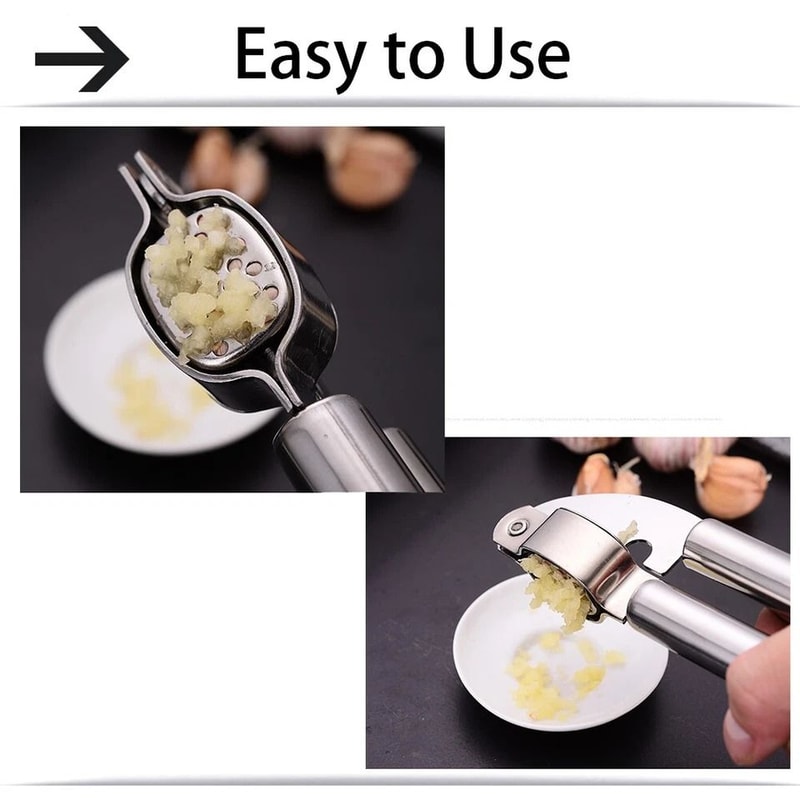 Stainless Steel Professional Garlic Press EasytoUse Durable Crusher 5
