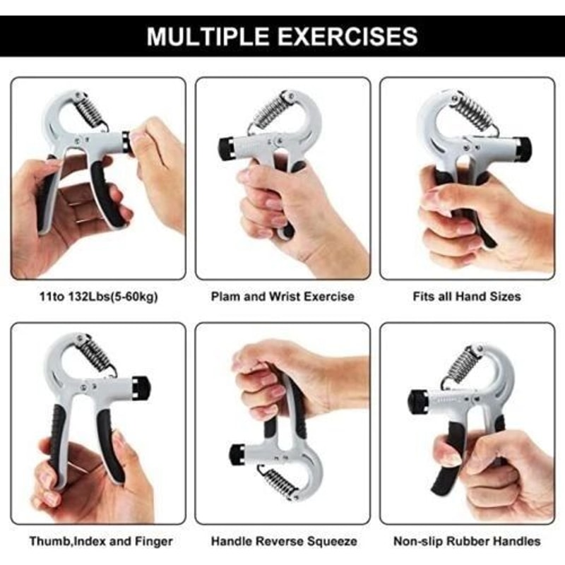 Adjustable Hand Grip Strengthener Power Trainer Build Hand Forearm Strength 4