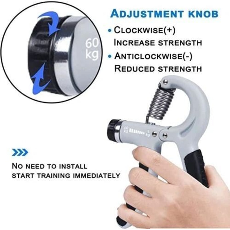 Adjustable Hand Grip Strengthener Power Trainer Build Hand Forearm Strength 5