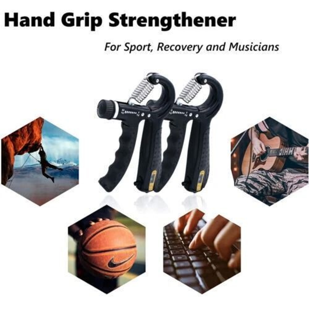 Adjustable Hand Grip Strengthener Power Trainer Build Hand Forearm Strength 6