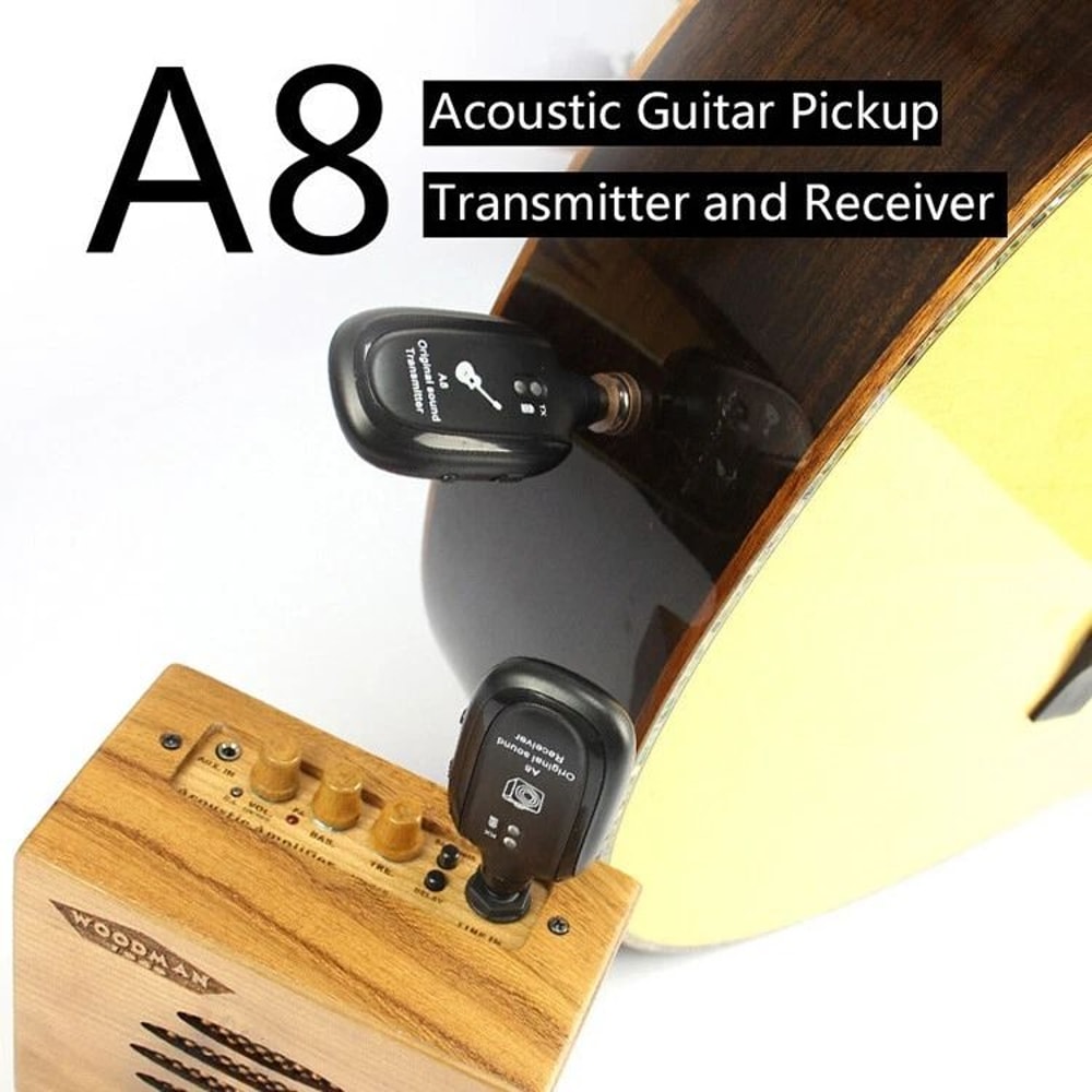 Wireless Guitar System Transmitter Receiver BuiltIn Rechargeable 2