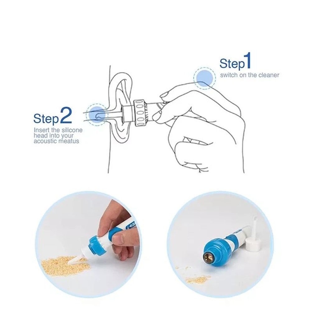 Cordless Electric Ear Wax Cleaner With Vacuum Vibration Safe Painless Ear Care 4