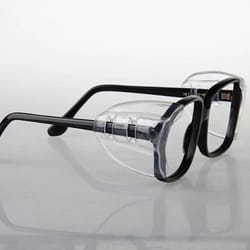 universal side shields for eyeglasses - slip-on safety shield - eye protection