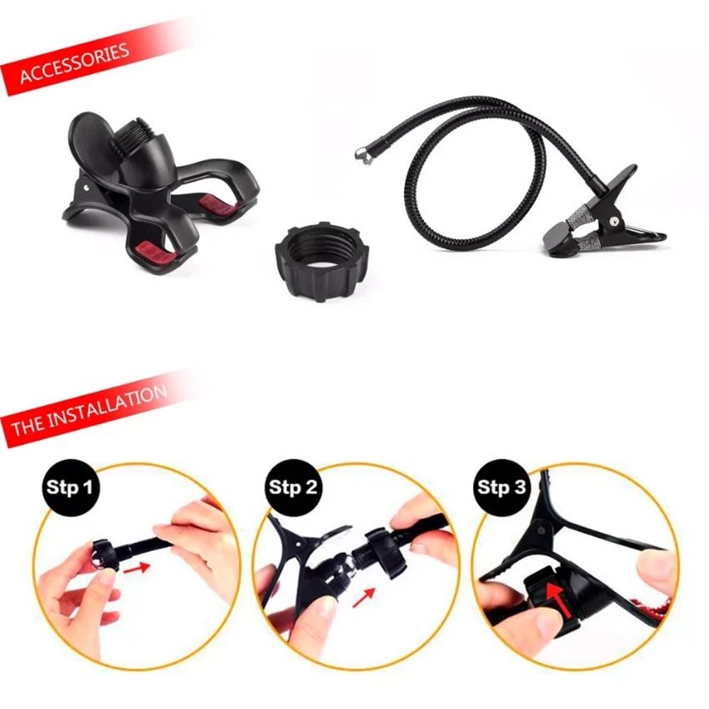 Universal Lazy Mobile Phone Stand Holder Flexible Bed And Desk Clip 5