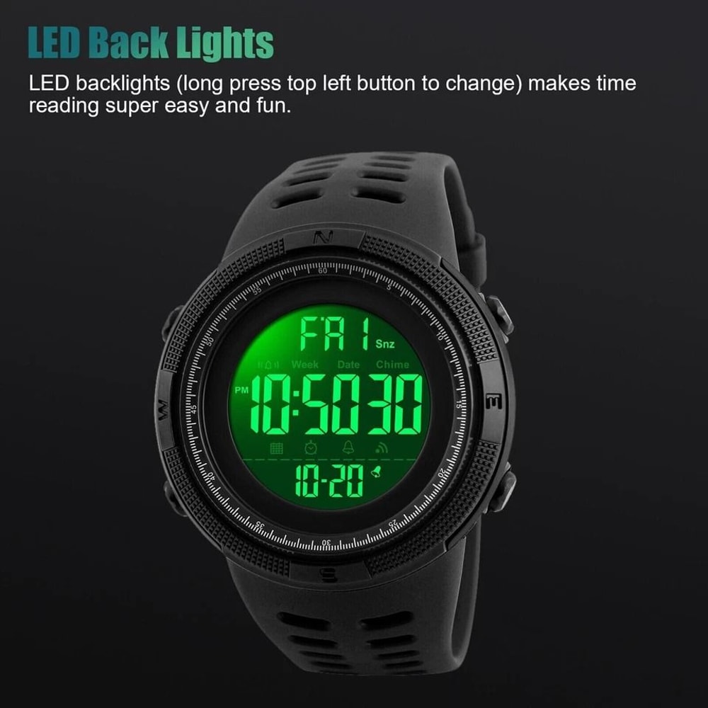 Men Digital Military Sport Watch Waterproof Analog LED Backlight 1