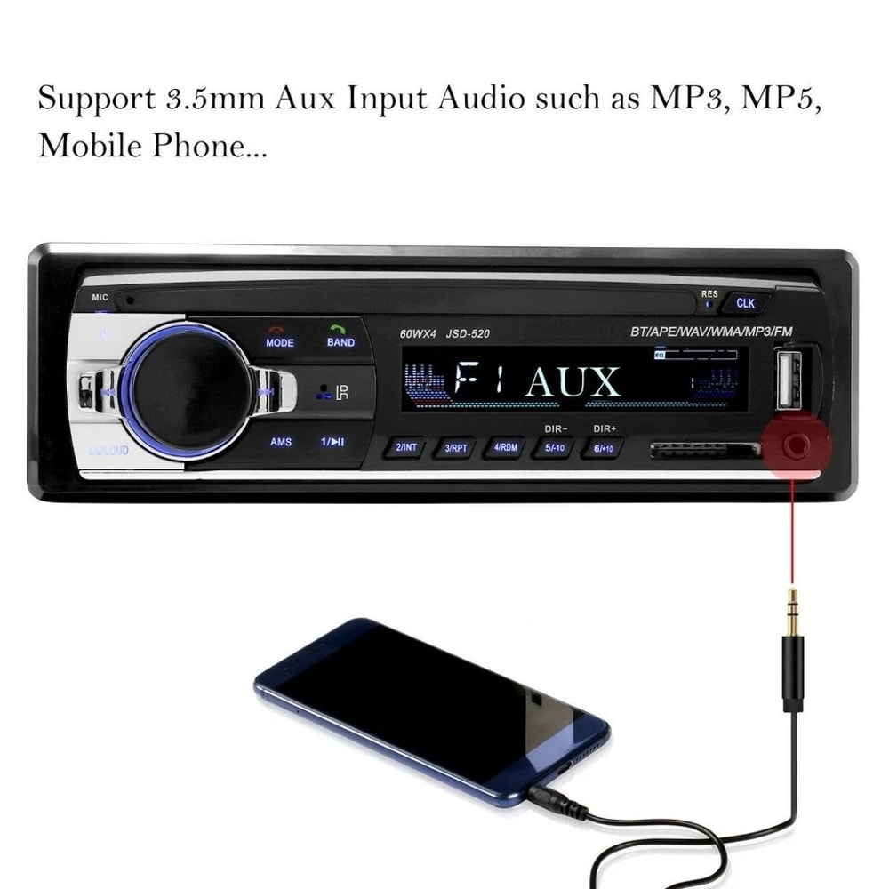 Bluetooth Car FM Radio InDash Receiver With USB And SD Input 8