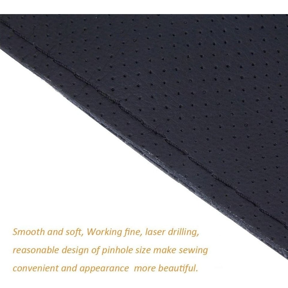 Genuine Leather DIY Car Steering Wheel Cover Antislip 4