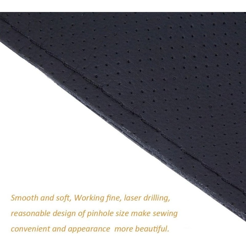Genuine Leather DIY Car Steering Wheel Cover Antislip 4
