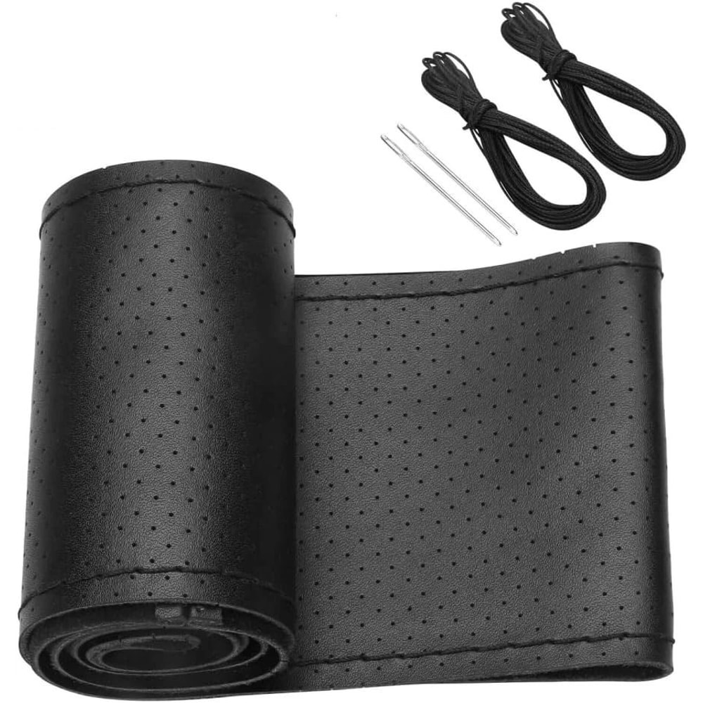 Genuine Leather DIY Car Steering Wheel Cover Antislip 7