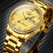 Waterproof Gold Mens Watch Classic Stainless Steel Analog Business Gift 3