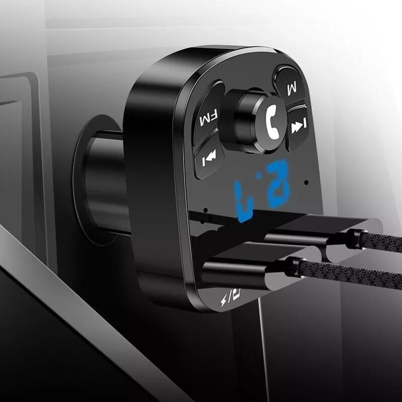 Wireless Car Bluetooth FM Transmitter With USB Charger Handsfree Call Function 0