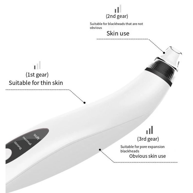 Electric Blackhead Remover Diamond Pore Vacuum Suction With White Heads For Clear Smooth Skin 6