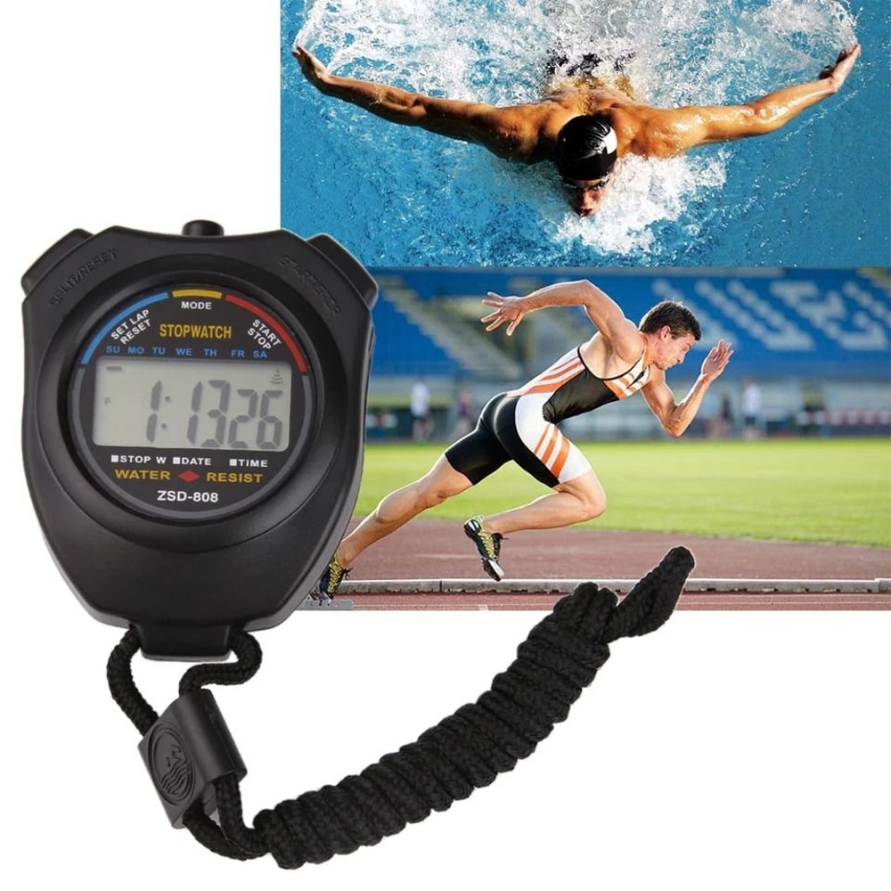 Digital Stopwatch Sports Counter Chronograph Timer Watch Dual Pack 7