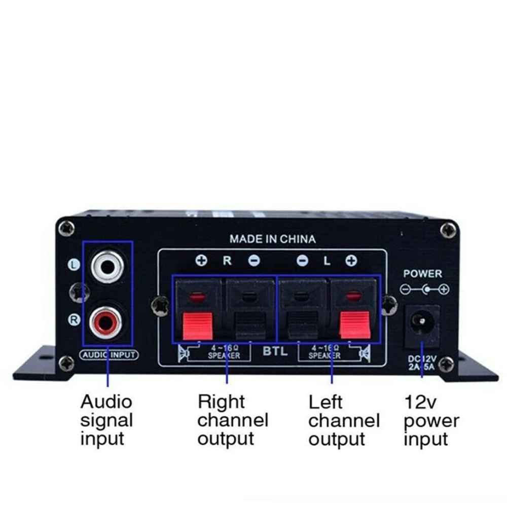 Audio Amplifier HiFi Bass Amp For Car Home Use 5