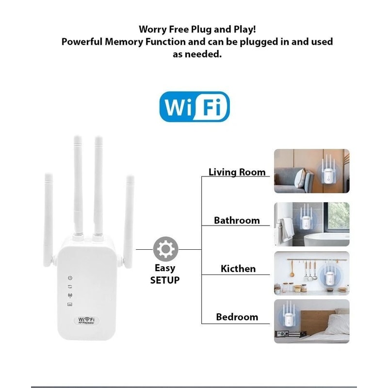 WiFi Range Extender Internet Booster Network Router Wireless Signal Repeater 2
