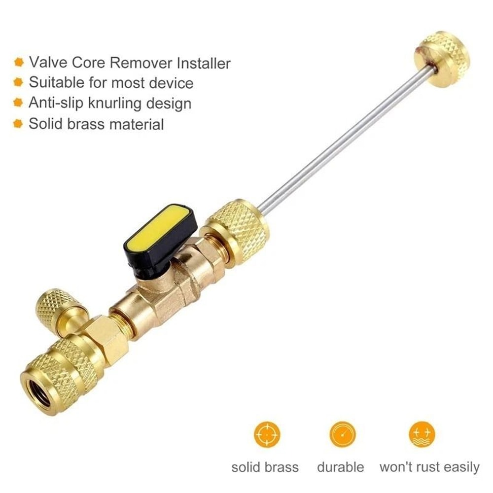 Dual Size AC Schrader Valve Core Remover Installer 9